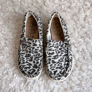 Hey dude Misty woven cheetah print shoes.